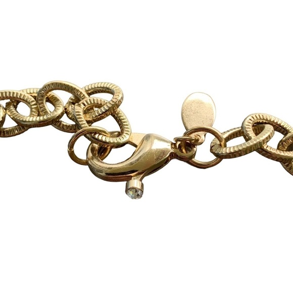 🆕 Adrienne Goldtone Tassel Necklace White 18” Chain 4” Tassel - Picture 4 of 5